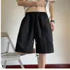 Pantalones cortos de trabajo para hombre verano 2025 nuevos de moda estilo americano secado rápido holgados casuales negros