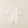 Mono Romper Floral de Doble Capa Estilo Otoño Clase A Ropa para Bebés Niños Pequeños Traje para Gatear