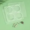 Soporte de Exhibición Acrílico Transparente para Insignias, Alto Valor Estético, Caja de Almacenamiento Grande de Nueve Compartimentos para Insignias