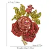 Broche de Aleación de Rosa, Pin de Vestido Floral de Moda y Exagerado, Joyería Transfronteriza de Amazon, Broche de Rosa Tridimensional