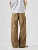 Ropa para Hombre Maple House / Primavera 2026 Nuevo OOTD Retro Americano Marrón Atuendo Principal Jeans Rectos Holgados