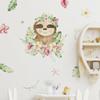 Shangyi SPZ-S24021 Pegatinas de pared autoadhesivas con diseño de perezoso, diseño de planta y flor, para decoración de pared de dormitorio. Venta al por mayor transfronteriza.