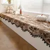 2025 Nueva Alfombra Chenille Estilo Francés para Ventana de Bahía, Adecuada para Todas las Estaciones, Lavable a Máquina, Funda Antideslizante para Repisa de Ventana y Balcón, Cojín de Asiento