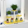 Prateleira de Flores para Peitoril de Janela Quarto Serralheria Janela de Canto Prateleira de Flores Multicamadas Mesa de Escritório Popular na Internet Suporte para Vasos de Flores Carnudas Prateleira de Armazenamento de Mesa