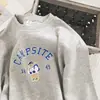 Moda de Primavera y Otoño Nueva Sudadera Linda de Dibujos Animados Niños Cuello Redondo Holgada Niños y Niñas Oso Letras Moderno