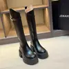 Botas Altas Impermeables de Temperamento Dulce Botas de Monta de Caña Alta Nuevo Estilo 2026 Tacones Altos Maillard Versión de Punta Redonda Botas Largas Mujer