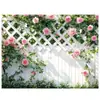 Fundo de Tecido para Parede com Flores Brancas Amazon Transfronteiriço Flores Casamento Dia dos Namorados Festa Decoração Faixa Bandeira Pendurada Tecido de Bandeira