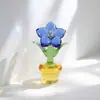 Vidrio Zibo Hecho a Mano Integrado Planta en Maceta Pequeña Montaje en Coche Decoración de Escritorio de Oficina Artesanías Adornos Venta al por Mayor Transfronteriza