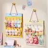 Bolsa de Almacenamiento Colgante Exhibidor para Colgar en la Pared Bolsa Colgante de Fieltro a Prueba de Polvo Organizador de Almacenamiento para Muñecas Almacenamiento de Juguetes Bolsa Colgante de Pared
