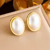 Pendientes Geométricos Multielemento, Vintage Lujo Ligero Chapado en Oro Acero Inoxidable Redondo Transfronterizos Exagerados de Gama Alta para Mujer