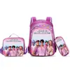 Nueva Mochila Escolar de Dibujos Animados Kpop Sudamericana de Comercio Exterior Set de Tres Piezas Mochila Ultra Ligera Impermeable