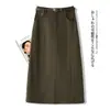 Falda lápiz de otoño para mujer de longitud media, cintura alta, corte ajustado, 2026 super elegante, superventas, falda lápiz de un solo paso