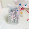 Cortador de unhas de aço inoxidável com estampa de desenho animado fofo japonês, kit de ferramentas para unhas, limpador de ouvidos, manicure, conjunto de 7 peças