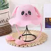 Sombrero parasol para niños, sombrero de paja con protector solar de verano para hombres y mujeres, lindo y divertido sombrero con orejas móviles, sombrero de conejo con tono de vibración