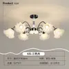 Lámpara de araña para sala de estar de nuevo estilo 2026 color crema, Lámpara de cristal simple moderna de lujo ligero, Lámpara de flor nórdica para dormitorio y comedor