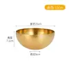 Bol para Ensalada Estilo Coreano, Bol Redondo Grande de Acero Inoxidable, Bol para Fideos Fríos, Bol de Cocina Multiusos, Bol Dorado para Arroz, Transfronterizo