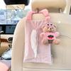 Bonita caja de pañuelos para coche, creativa, con forma de muñeco de oso de dibujos animados, multifuncional, para colgar en el coche.