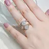 Europa y Estados Unidos transfronterizos anillo de circón versátil simple exquisito lujo ligero personalizado moda diseño de anillo de diamante anillo r1091