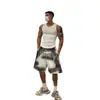 Chaleco acanalado de verano estilo americano para hombres musculosos, camiseta sin mangas elástica ajustada con costuras visibles, estilo nuevo.