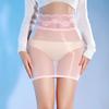 Sexy Underwear Sexy Tight Oil Bright Hip Skirt Perspectiva Apaixonada Livre de Tentação plus size Saia de Seda Preta Pura