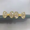 Joyas hechas a mano DIY aretes de perlas, soportes vacíos para aretes de perlas, accesorios de aretes de lazo de circón dulces, al por mayor