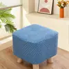 Funda para Taburete de Cambio de Zapatos Simple para el Hogar Cuadrada Redonda Extraíble y Lavable Taburete Bajo Cubierta de Hongo Cubierta de Polvo para Taburete Universal Todo Incluido