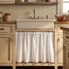 Cortina de Janela Voil Renda Multicolor Feijão Arco-Íris, Cortina de Porta com Passagem para Varão e Linha Prensada, Cortina Divisória, Cortina para Café, Cortina Curta Fresca e Translúcida