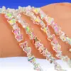Atacado 8mm contas de cristal de borboleta diy contas soltas acessórios para colar pulseira furo reto vidro