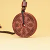 Colgante de Moneda Espíritu de la Montaña con Patrón de Bate de Madera Rayado, Suministros Taoístas de Madera de Azufaifo Rayada Post-Natural, Suministro Directo desde la Fuente