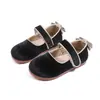 Zapatos de Princesa de Terciopelo para Niñas 2026 Primavera Nuevo Estilo Zapatos Simples de Suela Blanda para Niños Pequeños Zapatos Planos para Estudiantes y Abuelas