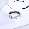 Anillo de paz retro para hombre, estilo moderno y genial, anillo para el dedo índice, plata tailandesa de imitación envejecida, espiga de trigo, anillo individual para hombre
