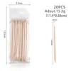 Herramientas para Uñas Artísticas al por Mayor Palitos de Madera Naranja Empujadores de Cutícula de Madera 100 Piezas Palitos de Madera Naranja de Doble Punta en Bolsa Palitos con Pedrería en Stock