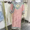 Nuevo Vestido de Verano 2025, Nuevo Estilo Chino, Elegante y Lujoso Estilo Nacional Jacquard Jersey Camisón que se Puede Usar Fuera de la Falda