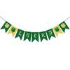 Trébol de cuatro hojas FLOR DE TIRAR LUCKY verde oscuro verde claro trébol flor de fieltro para tirar brillo amor Decoración de fiesta de Carnaval