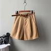 Traje Shorts para Mujer Verano Estilo Coreano Cintura Alta Sueltos Pierna Ancha Pequeño Casual Overol Pantalones de Largo Medio
