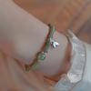 Pulsera de Bambú de Estilo Chino Nuevo para Mujer Diseño Nicho Ins Pulsera de Jade Hetian Imitación Bambú Vintage Estilo Nuevo de Alta Gama