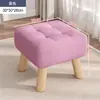 Taburete Pequeño de Tela, Taburete para Sofá de Sala de Estar, Taburete para Cambiar Zapatos en la Entrada de Casa, Taburete Pequeño para Balcón, Banco Pequeño Moderno y Sencillo
