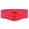 Atacado chiffon rosa dupla flor elástico na cintura selo coreano senhoras dupla flor super largo selo na cintura/cinto