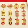 Ábaco de Oro Antiguo para Atraer Riqueza, Colgante de Aleación Auspicioso y Deseoso Cuerda de Mano DIY Accesorios para Joyería Venta al por Mayor