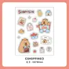 Adesivos fofos de panda para scrapbooks DIY de crianças, adesivos à prova d'água em PET, decoração guka, adesivos para copos de água e telefone, prêmios
