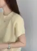 26 Suéter de Manga Corta de Cachemir y Seda Cepillada Otoño/Invierno con Cuello Enrollado, Suéter de Lana Cepillada Suave como una Nube Estilo Coreano