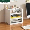 Organizador de Mesa de Escritório Estante de Mesa Vertical Multicamadas Mesa de Escrita Rack de Armazenamento Organizador de Estação de Trabalho Prateleiras