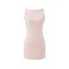 Vestido de cóctel ajustado de un solo hombro y cuello halter estilo francés, con cintura ceñida y vestido largo bodycon para mujer