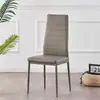 Cadeira Simples Moderna Nórdica Cadeira de Lazer com Linhas Horizontais Encosto Confortável Cadeira de Couro Cadeira de Jantar Cadeira para Mesa de Jantar Doméstica Venda por Atacado