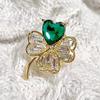 Broche de estilo coreano con incrustaciones de diamantes, nicho de alta gama, aleación de temperamento, hebilla de toalla de seda, abrigo, ramillete de perlas, accesorios de ropa
