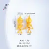 Pu Zuoqiang Cor-Preservante Dourado Areia Acessórios DIY Urso de Pelúcia Pingente de Porco Pingente Cartoon Tridimensional Colar para Mulheres