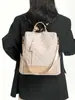 2026 nuevo al por mayor transfronterizo moda cuadros cuero suave doble propósito mochila de viaje casual para mujer antirrobo mochila moderna