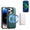 Funda para teléfono con carga inalámbrica Magsafe, soporte magnético, funda de cuero, compatible con iPhone 18 Pro Max / 16 / 15 Plus
