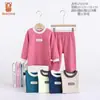 Conjunto de ropa interior térmica de otoño para niños, algodón puro, ropa de casa cálida, conjunto de manga larga para estudiantes de secundaria, oferta especial de liquidación