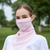 Máscara de sol de seda Full Face Neck Protection Summer Mulberry Silk Mask Mulheres Condução Full Face Proteção UV Gini